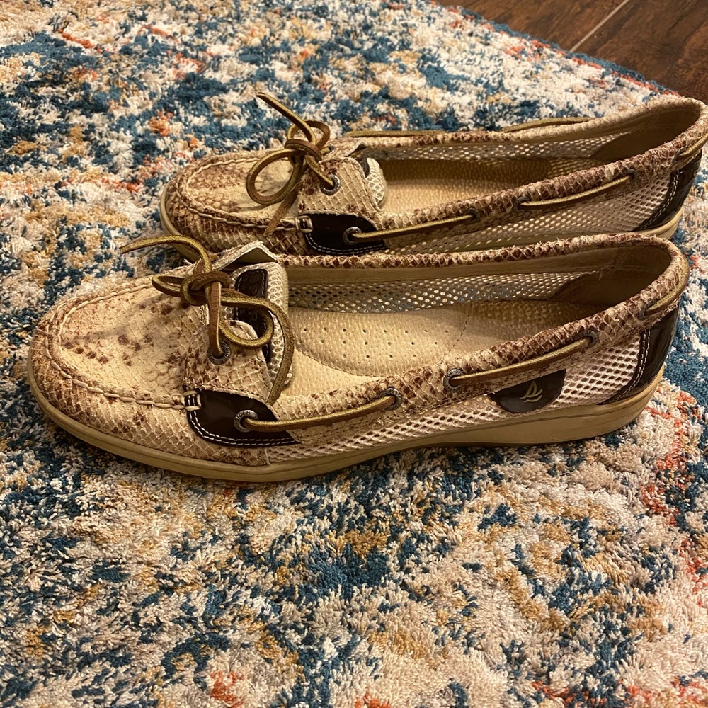 Comfortable Sperry Anglefish Python Brown Shoes - image 5